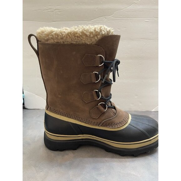 SOREL Caribou Size 11 Bruno Waterproof Men's Snow Boots Barn Snow Warm Faux Fur - Picture 8 of 10